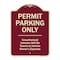 Signmission Designer Series-Permit Parking Unauthorized Vehicles Will Be Towed Veh, 24" x 18", BU-1824-9937 A-DES-BU-1824-9937 - alternate 1